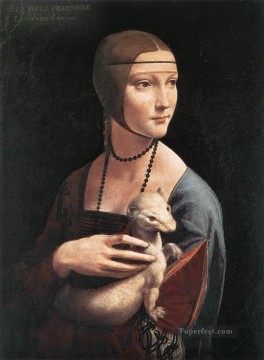 レオナルド・ダ・ヴィンチ Painting - セシリア・ガレラーニ レオナルド・ダ・ヴィンチの肖像